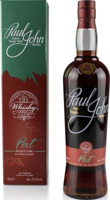 Paul John Port Select Cask The Whisky Club Australia 52.3% 700ml