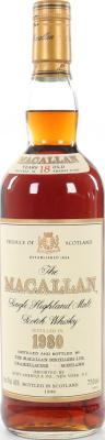 Macallan 1980 Vintage Sherry Wood 43% 750ml