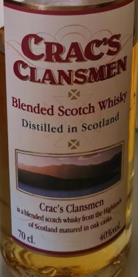 Blended Scotch Whisky Crac's Clansmen 40% 700ml