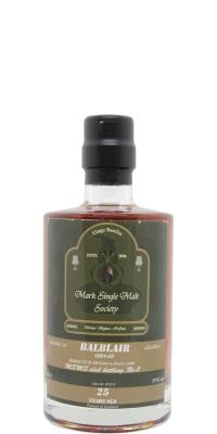 Balblair 1991 UD Sherry Cask W1619 Mark Single Malt Society 57% 350ml