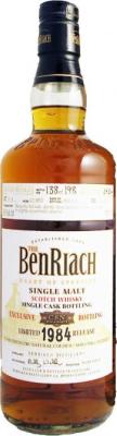 BenRiach 1984 Single Cask Bottling 27yo #1114 CSN Wine & Spirits 56.1% 750ml