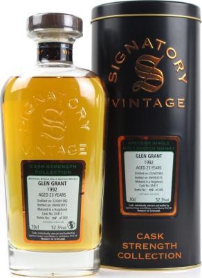 Glen Grant 1992 SV Cask Strength Collection 23yo #55411 52.3% 700ml