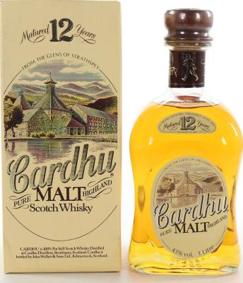 Cardhu 12yo Pure Highland Malt Scotch Whisky by John Walker & Sons Ltd 43% 1000ml