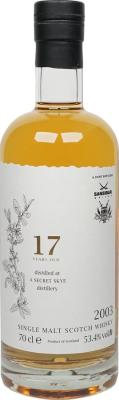 Secret Skye 2003 Sb White Label Bourbon Cask Joint Bottling with deinwhisky.de 53.4% 700ml