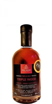 Pipe House Triple Wood German Triple Malt Whisky 49% 350ml