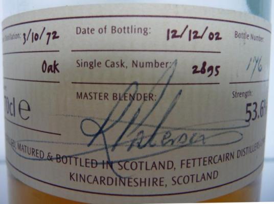 Fettercairn 1972 1824 Oak #2895 53.6% 700ml