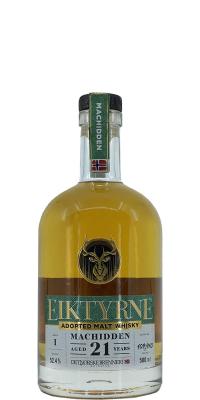 Eiktyrne 21yo MacHidden Adopted Malt Whisky Final maturation at Det Norske Brenneri 52.4% 500ml