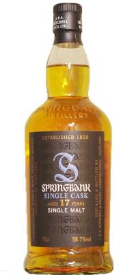 Springbank 1996 for Whisky Live Tokyo Refill Bourbon Barrel 58.7% 700ml