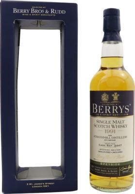 Strathmill 1991 BR Berrys 24yo Ex-Bourbon Barrel #2447 46% 700ml