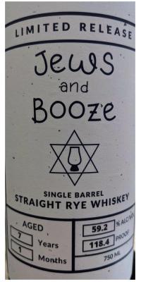 Jews and Booze 7yo Limited Release Jews and Booze 59.2% 750ml