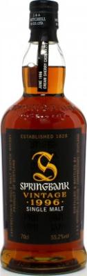 Springbank 1996 Vintage for Sweden Cream Sherry Cask #272 55.2% 700ml