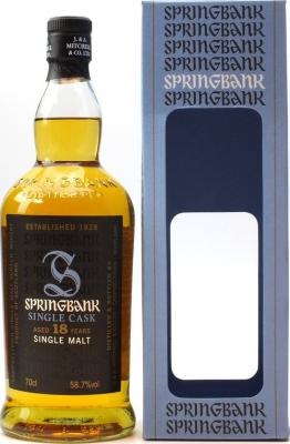Springbank 18yo Single Cask Refill Bourbon The Nectar Belgium 58.7% 700ml