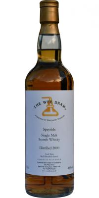 Speyside Single Malt Scotch Whisky 2000 TWD refill bourbon barrel The Wee Dram Bakewell 46% 700ml