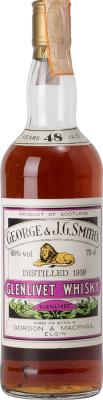 Glenlivet 1939 GM George & J.G. Smith's Co. Import Pinerolo 40% 750ml