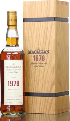 Macallan 1978 Fine & Rare Refill Sherry Wood 59.2% 700ml