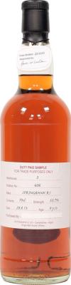 Springbank 2013 Duty Paid Sample For Trade Purposes Only Refill Sherry 50.7% 700ml