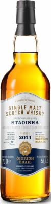 Staoisha 2013 TCaH Oigridh Orail 1st Fill Bourbon Barrel #856 58.6% 700ml