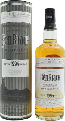 BenRiach 1994 Single Cask Bottling Batch 6 Bourbon Barrel #105100 59.5% 700ml