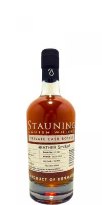 Stauning 2014 heather smoked Private Cask Bottling Virgin Oak Heavily Charred #315 Keld & Kim Sonderborg 59.06% 500ml