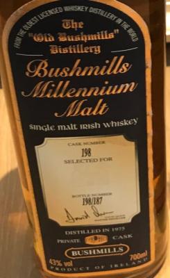 Bushmills 1975 Millennium Malt Cask no.198 43% 700ml