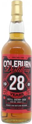 Coleburn 1981 UD Refill Sherry Cask SRSC2111 Private Bottling 52.4% 700ml