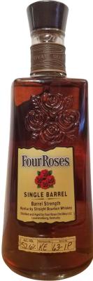 Four Roses Single Barrel Private Selection OBSK Charred New American Oak Barrel Bevmo 52.6% 750ml