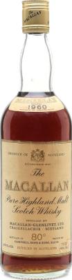 Macallan 1960 80 proof Sherry Wood 46% 750ml