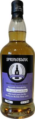 Springbank Barley to Bottle Tour 2023 1st Fill Bourbon Refill Sherry 56.6% 700ml