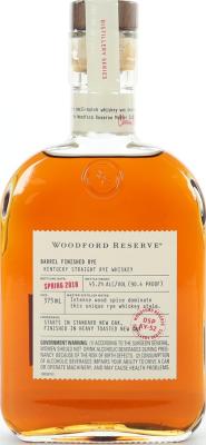 Woodford Reserve Barrel Finished Rye Distillery Series 45.2% 375ml