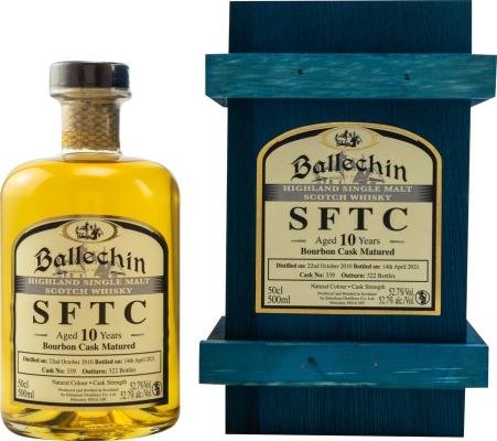 Ballechin 2010 Bourbon Cask #339 52.7% 500ml