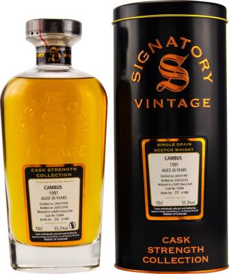 Cambus 1991 SV Cask Strength Collection Refill Sherry Butt #55894 55.3% 700ml