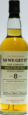 As We Get It 8yo IM Islay Single Malt Oak Casks 58.1% 700ml