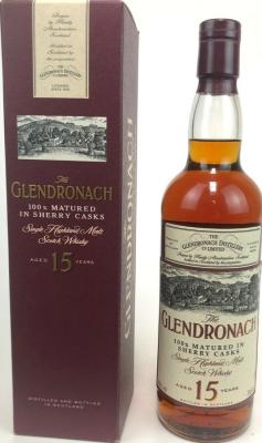 Glendronach 15yo 100% Matured in Sherry Casks Sherry Casks 40% 700ml