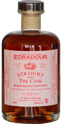 Edradour 2002 Straight From The Cask Chateauneuf-du-Pape Cask Finish 58.8% 500ml