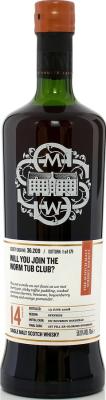 Benrinnes 2008 SMWS 36.209 Willyo u join the worm tub club? 1st Fill Oloroso Hogshead 56.9% 700ml