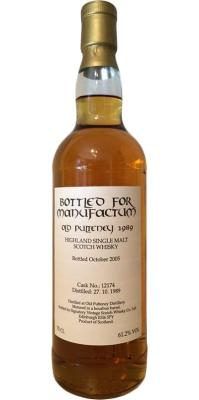 Old Pulteney 1989 SV Bottled for Manufactum Bourbon Barrel #12174 61.2% 700ml