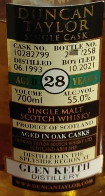 Glen Keith 1993 DT Single Cask 55% 700ml