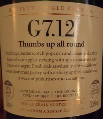 Girvan 1992 SMWS G7.12 58.6% 700ml