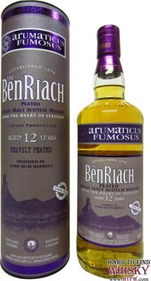 BenRiach 12yo Arumaticus Fumosus Wood Finish Finished in Dark Rum Barrels 46% 700ml