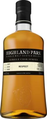Highland Park 2007 Single Cask Series 1st Fill European Oak Sherry Butt Velier Import Genova 63.2% 700ml