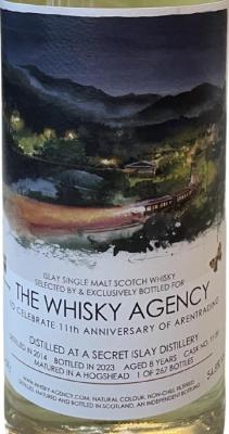 A Secret Islay Distillery 2014 TWA Wang Jie Barcelona Watercolour Specialist 11th Anniversary of Aren Trading Co. Ltd 54.8% 700ml