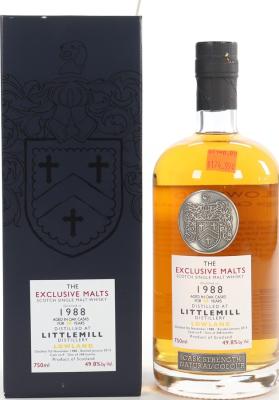 Littlemill 1988 CWC The Exclusive Malts Oak Cask 49.8% 750ml