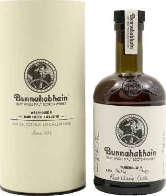 Bunnahabhain 2008 Warehouse 9 Hand-Filled Exclusive 7yo Red Wine Hogshead #5614 58% 200ml