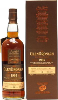 Glendronach 1995 Single Cask Batch 10 Pedro Ximenez Sherry Puncheon #3025 51.1% 700ml