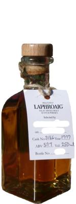 Laphroaig 1999 Handfilled Distillery only Bourbon #5166 Visitor Distillers wares tour 59.9% 250ml