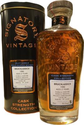 Bruichladdich 1990 SV Cask Strength Collection Refill Sherry Butt #166 55.5% 700ml