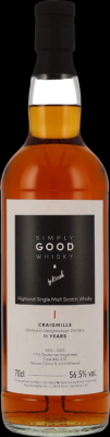 Craigmills 2012 KI Simply Good Whisky 1st-Fill Sauternes Hogshead 56.5% 700ml