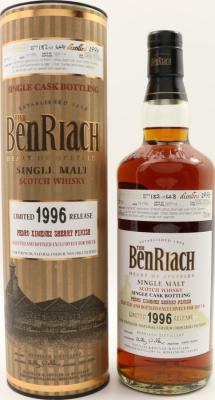 BenRiach 1996 Single Cask Bottling Pedro Ximenez Sherry Puncheon #3607 UK Exclusive 54.4% 700ml