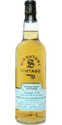 Bunnahabhain 1978 SV Vintage Collection Oak Cask #1890 43% 700ml