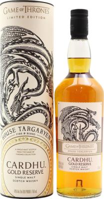 Cardhu Gold Reserve House Targaryen Game of Thrones 40% 750ml